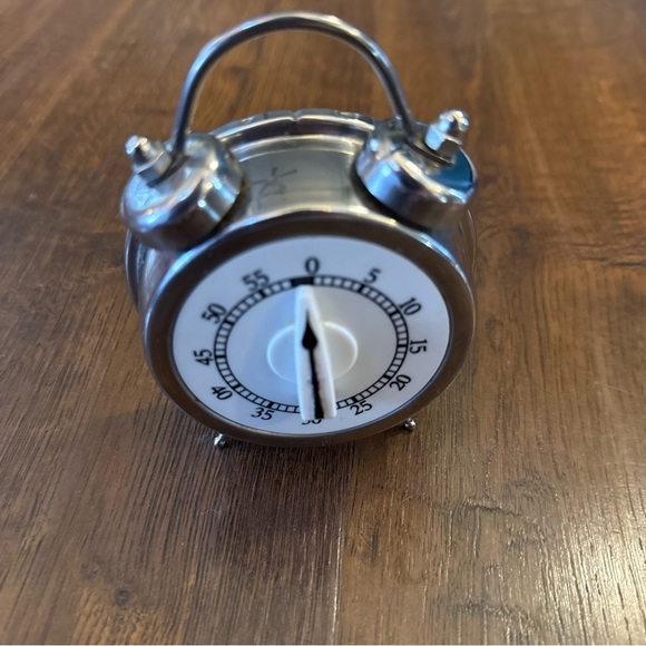 Classic Silver Timer Clock for Home Decor - Picture 2 of 4